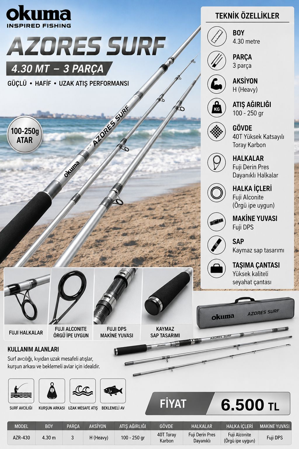 Okuma azores 430 - oltapazari.com.tr